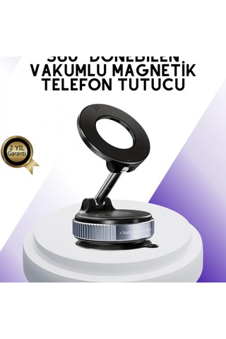 16 Mıknatıslı Vakumlu Araç Telefon Tutucu 360 Döner Manyetik Stand Çok Renkli
