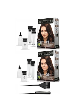 Sea Color Set Boya 6.7 Çikolata Kahve Adet+Boya Fırça Tarak
