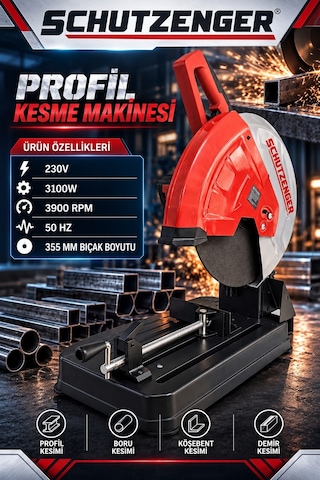 3100w Profil Kesme Makinesi Boru Köşebent Demir Kesme 355 Mm 45 Açıyla Kesme Tu601