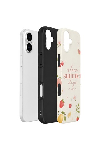 Apple iPhone Uyumlu 17 Vorian Çift Katmanlı Kılıf Slow Summer Days