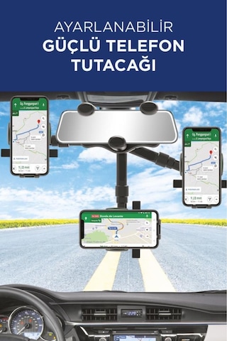 034 Siyah 360 Derece Dönebilen Güçlü Telefon Tutucu -