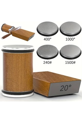 Xuweiwei Rotary Bileme Aleti Siyah Elmas 400 1000 Manyetik Bicak Tutucu 15 Ve 20 Açılı Profesyonel Mutfak Bileyici Tası Tasınabilir Dayanıklı Hediye