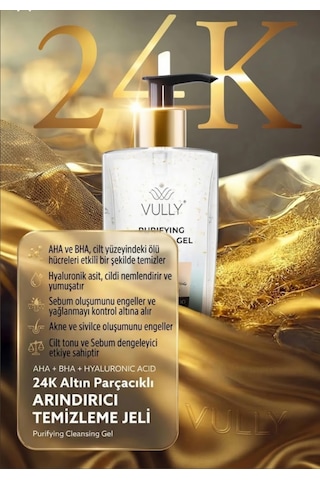 24k Altın Parçacıklı Arındırıcı Yüz Yıkama Jeli 400 ML