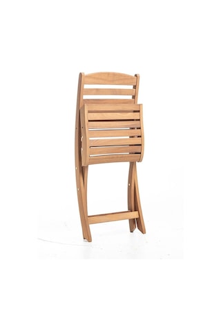 Rehome Relax İroko Katlanabilir Kolsuz Sandalye Kahverengi