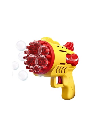 3 Adet Mavi Sarı Pembe Köpük Tabancası 29 Delikli Çoklu Köpük Atan Tabanca 6 Solisyonlu Bubbles Gun