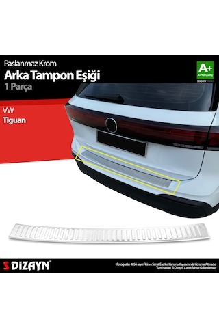 S-dizayn Vw Tiguan Krom Arka Tampon Eşiği 2024 Üzeri A+ Kalite