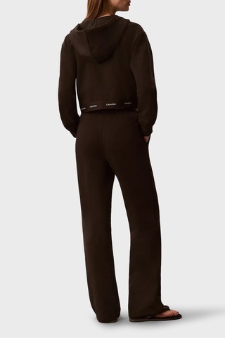 Calvin Klein Logolu Bel Detaylı Geniş Paça Pantolon Lv047g253gto2 Bayan Pantolon Lv047g253g To2 Kahve