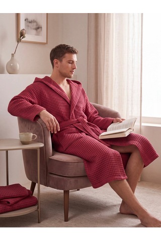 Brandsmiths Bordo Waffle Gofre Bornoz