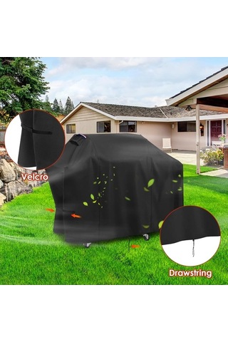 Trendooze Genesis 300 Serisi İçin 3 Burner Barbekü Kapağı, 63 İnç, Dış Mekan İzgara Koruması