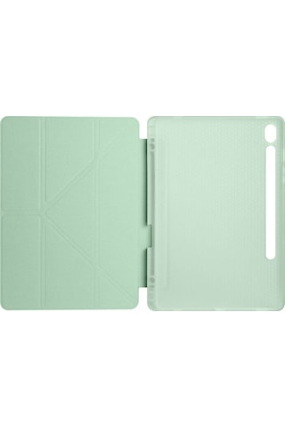 Galaxy Tab S9 Kılıf Uyumlu Zore Tri Folding Kalem Bölmeli Standlı Kılıf-gri