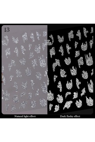 3d Reflektif Efekt Nail Art Sticker Model - 13 55881- 13