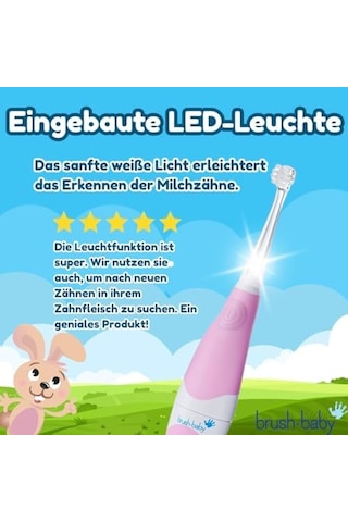 Baby Sonic Brush-baby Babysonic Elektrikli Diş Fırçası, Pembe, 0-3 Yaş, Zamanlayıcılı 80076992