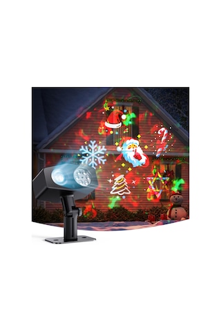Govee Led Dış Mekan Kar Tanesi Projektörü, 20 Gobolu Rgbw Su Dalgası Projektörü, Ip67 Su Geçirmez Projeksiyon Lambası, Festivaller İçin 58 Sahne Modu, Alexa, Matter, Google Assistant İle Çalışır Siyah