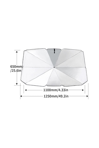 Youtek Araç Güneşlik Şemsiyesi - Uv Korumalı, Isı Yalıtımlı, Taşıma Kılıflı Küçük Boy
