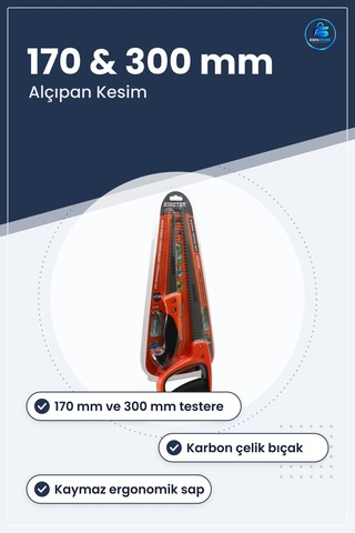 Alçıpan Testere Seti 170mm 300mm Çelik Bıçaklı Ergonomik Saplı Ma
