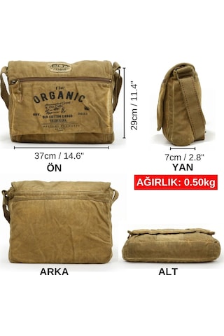 Old Cotton Cargo Salaş Kanvas Omuz Postacı Laptop Okul Seyahat Gü