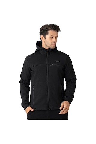 Crozwise Su İticili Kapşonlu Sweat Sweatshirt Erkek Siyah