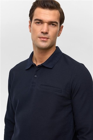 SÜVARİ Lacivert Regular Düz Polo Yaka Sweatshirt Lacivert
