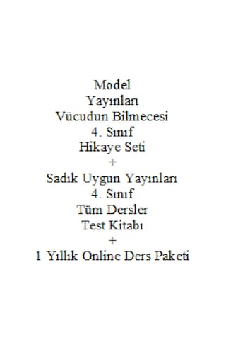 4. Sınıf Hikaye Seti Model Yayınları Vücudun Bilmecesi Yeni + Sadık Uygun Yayınları 4. S Test Kitabı Okul Çocuk Kitapları 41112296