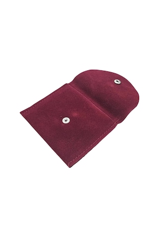 Kadife Süet Zarf Kese Bordo 50 Adet 8x10 Boy Takı, Altın Kesesi Çıtçıtlı