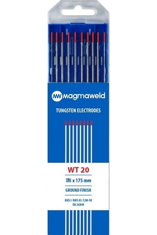 Magmaweld Tungsten Elektrod Kırmızı (WT-20) 1.6x175 MM - 10 Adet/Paket 7018000116