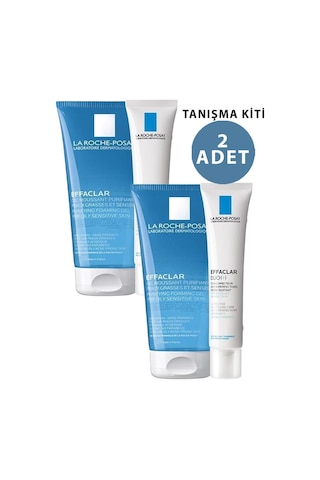 La Roche Posay Effaclar Temizleme Jeli 2 x 50 ML + Effaclar Duo Bakım Kremi 2 x 15 ML