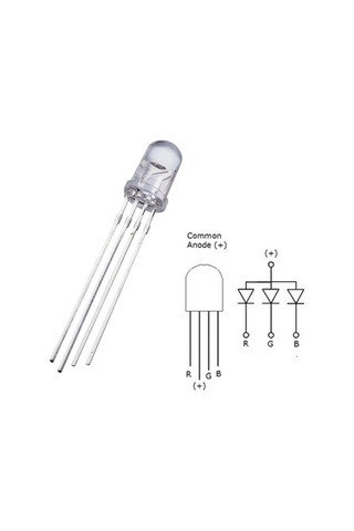 5mm Rgb Led Ortak Anot 4 Pin Multicolor Diyot Işık 3 Adet