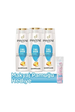 Klasik Bakım Şampuan 400 Ml X3 + Makyaj Pamuğu Tüm Saç Tipleri