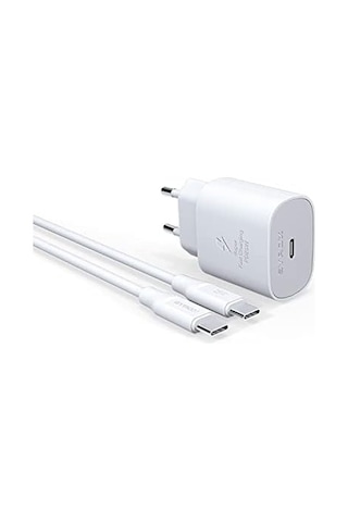 Pd25t Q3.0 Pd 25w Type-c To Type-c Hızlı Şarj Aleti Set Beyaz
