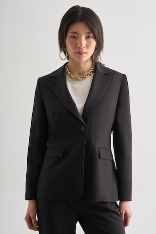 Mizalle Siyah Tek Düğme Klasik Blazer Ceket Siyah