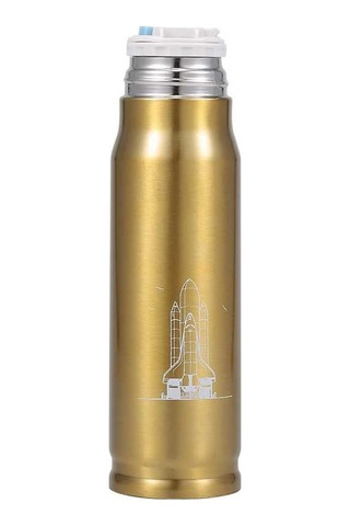 Ulzyvf Paslanmaz Çelik 500ml Termos Matara - Altın Sıcak Soğuk Koruma, Seyahat Ve Spor İçin Altın