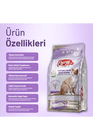 Kedi Kumu Lavanta Kokulu 5 Lt - 2 Adet