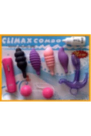 Truva Shop Climax New Combo 6 Çeşit Titreşimli Lüks Vibratör Seti Anal Mastürbatör