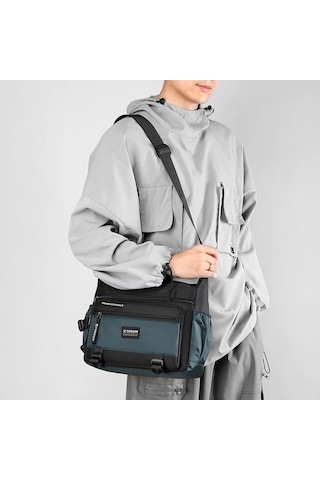 Ordu Yeşili Yeni Erkek Crossbody Çanta Erkek Naylon Omuz Çantaları Erkek Postacı Çantası Erkek Çanta Seyahat İçin Rahat Büyük Çanta Gri Haki