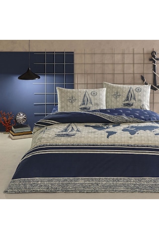 Taç Muna Ranforce Tek Kişilik Nevresim Takımı Lacivert 000000001000051028 Lacivert