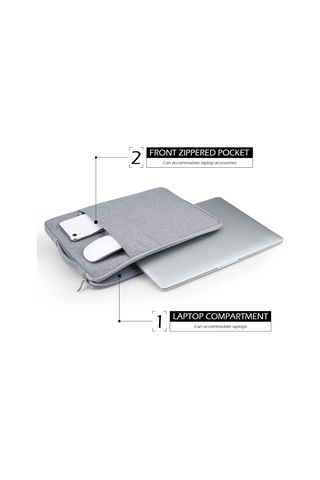 13 İnç Dizüstü Bilgisayar Çantası Su Geçirmez Yumuşak Evrak Çantası Kılıfı Macbook Air 13 M2 M1 A2681 A2337 A2179 2018-2022 /macbook Pro 13 M2 M1 A2338 Gri Diğer