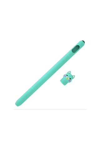 Pencil 2. Nesil Uyumlu,  Koruyucu Silikon Kılıf Kaydırmaz Sevimli Kedi Figürlü Kalem Değildir