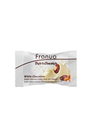 Beyaz Belçika Çikolatalı Hurma Bademli 125 G
