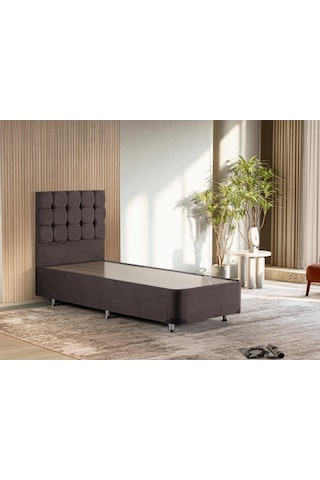 Niron Rama Füme Baza Ve Başlık Seti, Tek Kişilik 90x200 cm Baza V