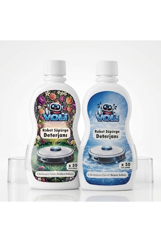 Kraliyet Bahçesi Çiçek Ve Üstün Beyaz Sabun Kokulu 2'li Avantaj Paket Robot Süpürge Deterjanı 2x500 Ml 2'li Set