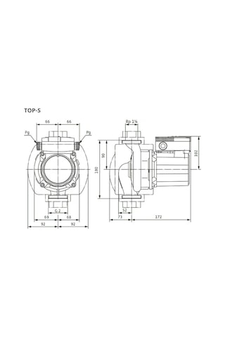 Wilo Top-z 30/7 M Rg Bronz Gövdeli Resirkülasyon Pompası - 1¼''