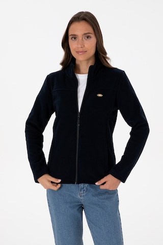 U.S. Polo Assn. Kadın Lacivert Fermuarlı Dik Yaka Polar Sweatshirt 50316729-VR059