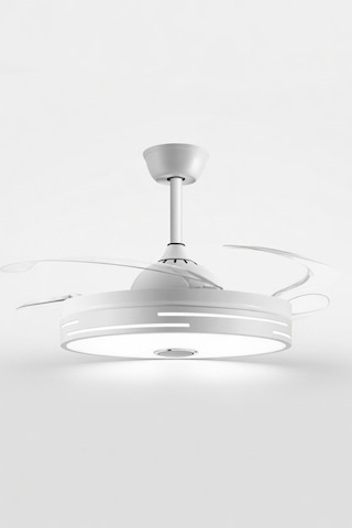 Mutlusan Aydınlatmalı Kumandalı Tavan Vantilatör Bluetooth + Hoparlör Beyaz - 879224624