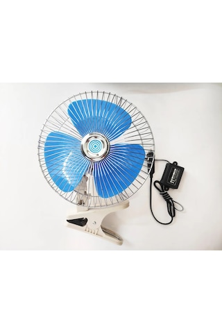 Oto Vantilatör 12 Volt 8 Inç Mandallı Çakmaklık Girişli Oowğ-089