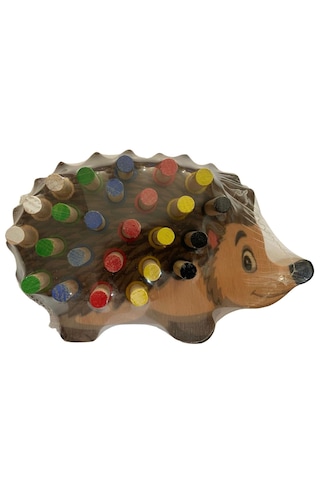 Eğitici Montessori Ahşap Kirpi Oyuncak Renkli Tak Çıkar