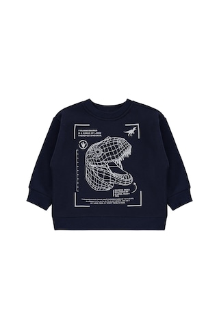 Civil Boys Cyber Trex Baskılı 2-5 Yaş Sweatshirt Km - Lacivert