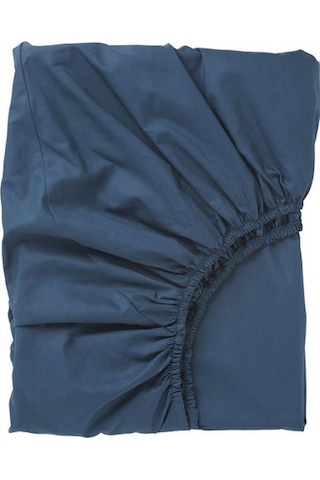 Tek Kişilik Lastikli Çarşaf, Koyu Mavi Renk Ölçü 90x200 cm Pamuklu