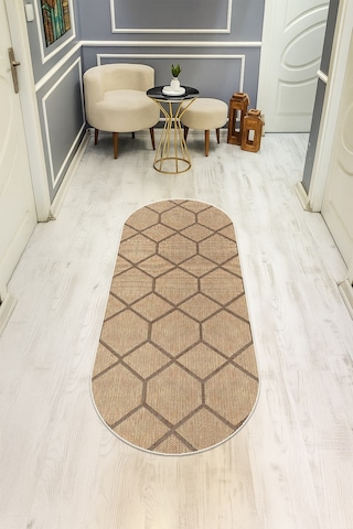 Modern Dijital Baskı Kaymaz Taban Halı H1141 Renkli
