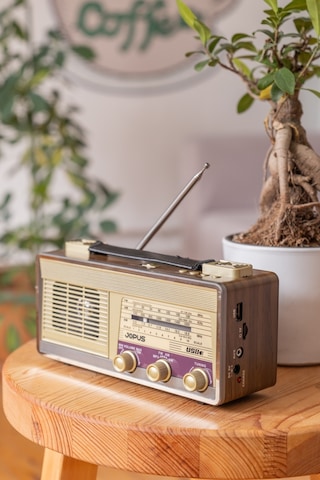 Jopus Nostaljik Görünümlü El Fenerli Radyolu Bluetooth Hoparlör Older