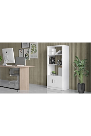 Robinhome Robin Home Verona D Ofis Kitaplık Beyaz